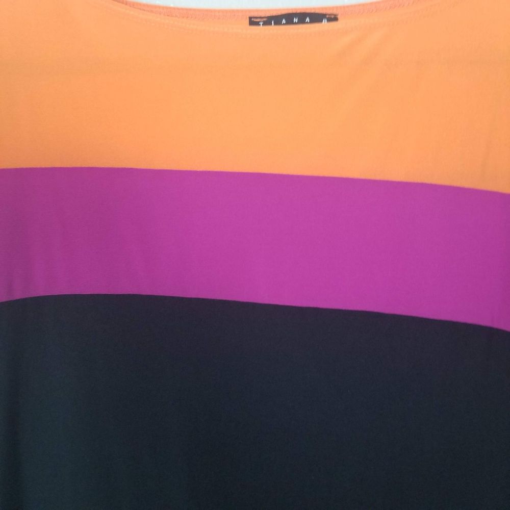 Tiana B. Color Block Stretch Jersey Dress L Career - Picture 2 of 6